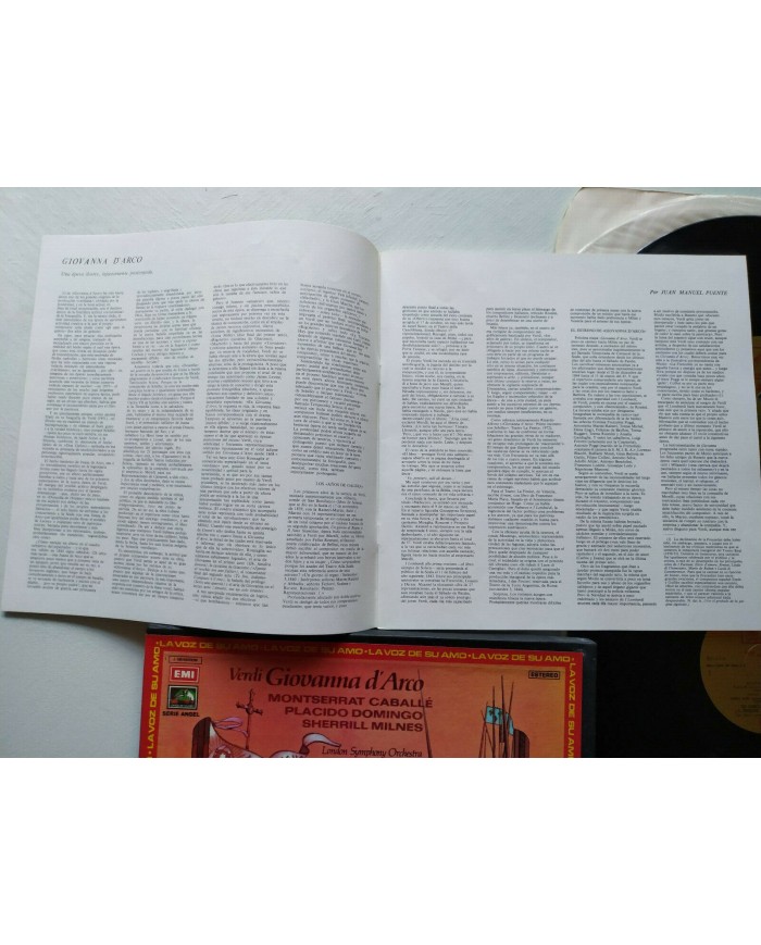 Verdi Giovanna D?Arco Caballe Domingo EMI 1973 Box 3 x LP 12" Vinilo VG/VG
