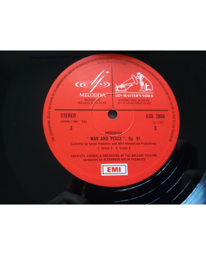 Prokofiev War And Peace Pashayev EMI 1961 Box 4 x LP + Libreto 12" Vinilo VG/VG