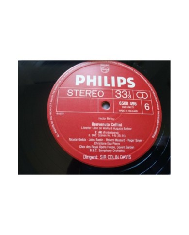 Berlioz Cellini Colin Davis 1972 Philips Box 4 x LP + Libreto 12" Vinilo VG/VG