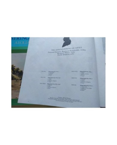 Haydn String Quartets Aeolian Quartet 1975 Box 3 x LP + Libreto 12" Vinilo VG/VG