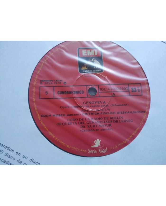 Schumann Genoveva Kurt Masur Moser 1978 Box 3 x LP + Libreto 12" Vinilo VG/VG