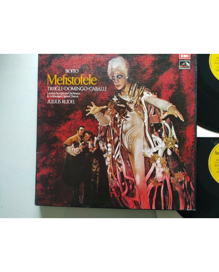 Boito Mefistofele Rudel Domingo Caballe Box 3 x LP + Libreto 12" Vinilo VG/VG 3T
