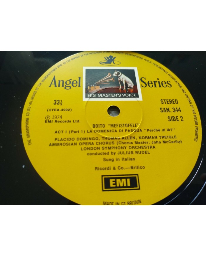 Boito Mefistofele Rudel Domingo Caballe Box 3 x LP + Libreto 12" Vinilo VG/VG 3T