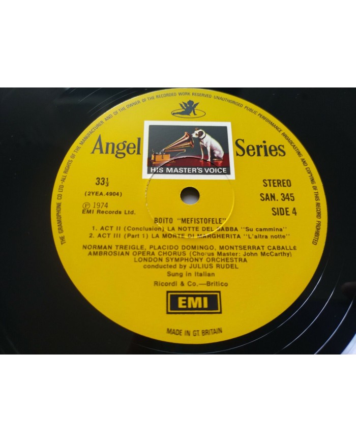Boito Mefistofele Rudel Domingo Caballe Box 3 x LP + Libreto 12" Vinilo VG/VG 3T