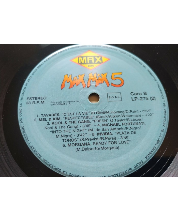 Max Mix 5 Segunda Parte Music 1987 Spain First Press - 2 x LP Vinilo 12" VG/VG