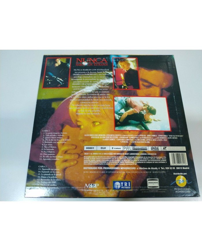 Nunca Hables con Extra?os Antonio Banderas Rebecca Demornay Laserdisc LD ESPA?OL Nunca Hables con Extra?os Antonio Banderas Rebecca Demornay Laserdisc LD ESPA?OL