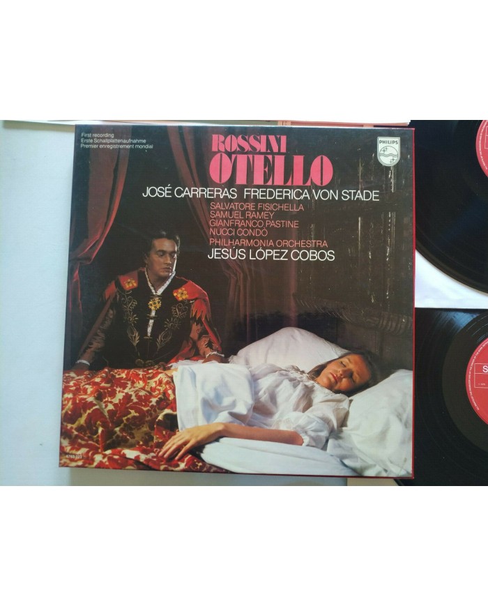 Rossini Otello Carreras Von Stade 1979 Box 3 x LP + Libreto 12" Vinilo VG/VG Am