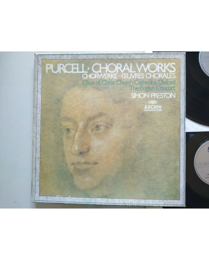 Purcell Choral Works Preston 1981 Box 3 x LP + Libreto 12" Vinilo VG/VG Am