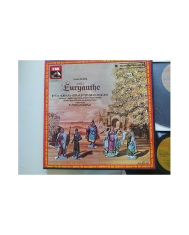 Weber Euryanthe Gedda Janowski 1976 EMI Box 4 x LP + Libreto 12" Vinilo VG/VG