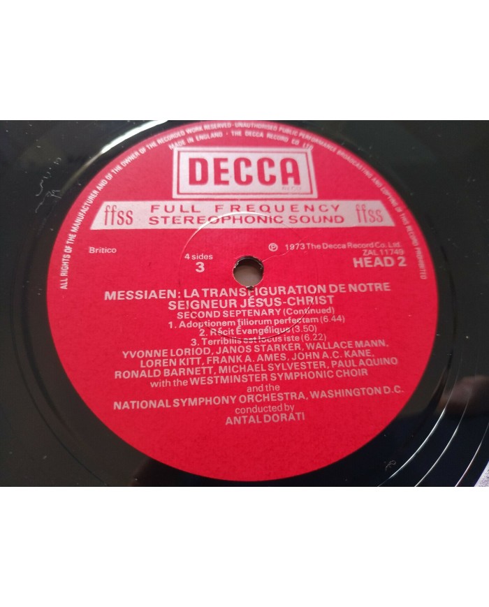 Messiaen Transfiguration Notre Seigneur Jesus Christ 2 x LP 12" Vinilo VG/VG Am