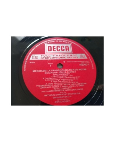 Messiaen Transfiguration Notre Seigneur Jesus Christ 2 x LP 12" Vinilo VG/VG Am