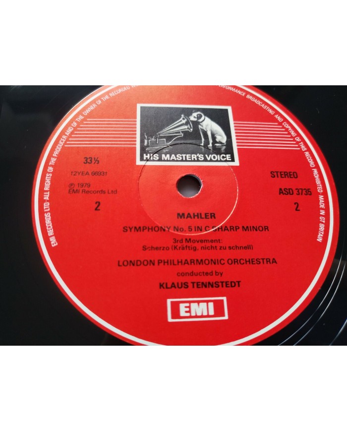 Mahler Symphony Nr 5 Adagio Tennstedt 1979 UK Press 2 x LP 12" Vinilo VG/VG Am