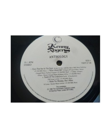 Kenny Rogers Anthology Greatest Hits 1990 UK Press - 2 x LP 12" Vinilo VG/VG 2T