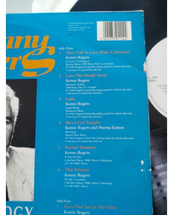 Kenny Rogers Anthology Greatest Hits 1990 UK Press - 2 x LP 12" Vinilo VG/VG 2T