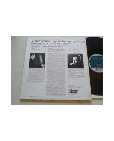 Beethoven Brendel Emperor - LP 12" Vinilo VG/VG Firmado a mano por Zubin Mehta Beethoven Brendel Emperor - LP 12" Vinilo VG/VG Firmado a mano por Zubin Mehta