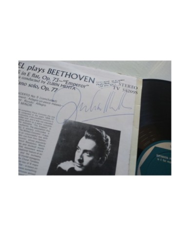 Beethoven Brendel Emperor - LP 12" Vinilo VG/VG Firmado a mano por Zubin Mehta Beethoven Brendel Emperor - LP 12" Vinilo VG/VG Firmado a mano por Zubin Mehta
