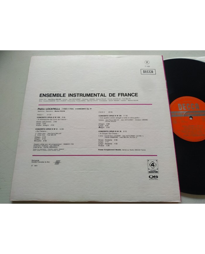 Ensemble Instrumental France Wallez Violon Locatelli - LP 12" Vinilo VG/VG Am