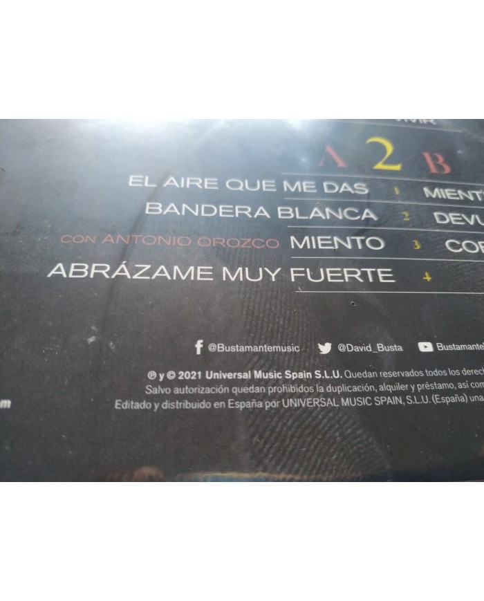 Bustamante David Veinte A?os y Un Destino 2021 - 2 x LP Vinilo 12" Nuevo 2T