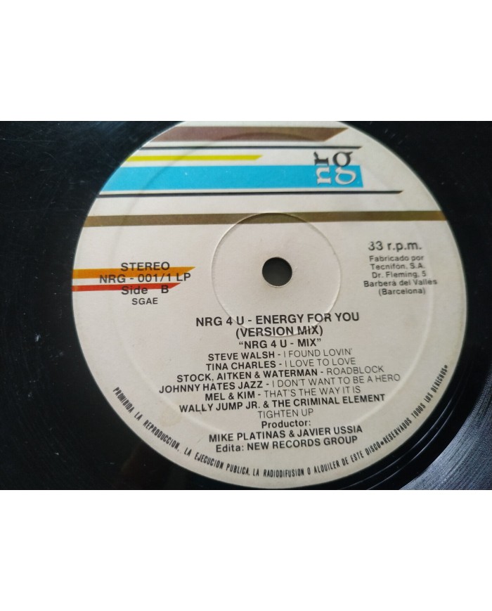 Mike Platinas NRG 4 U Energy For You 1988 Javier Ussia  2 x LP Vinilo 12" G+/G+