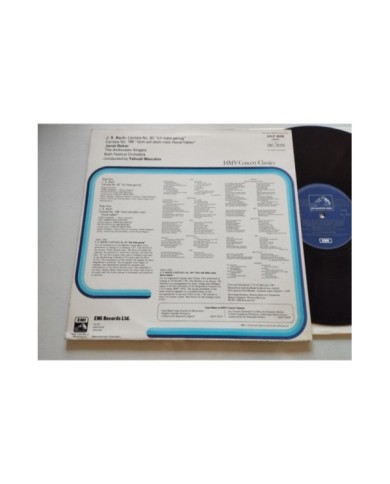 Janet Baker Yehudi Menuhin Bach Cantatas 1967 SXLP 30289 LP 12" Vinilo VG/VG Am