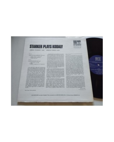 Janos Starker Plays Kodaly Cello Sonata Op 8 SAGA 5386 1974 LP 12" Vinilo VG/VG