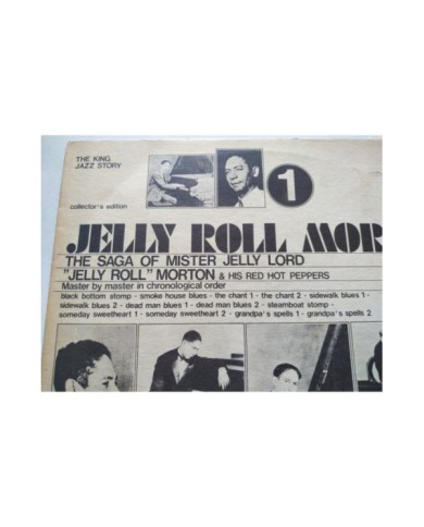 Jelly Roll Morton The Saga of Mister His Red Hot Peppers LP Vinilo 12" VG/VG Am Jelly Roll Morton The Saga of Mister His Red Hot Peppers LP Vinilo 12" VG/VG Am