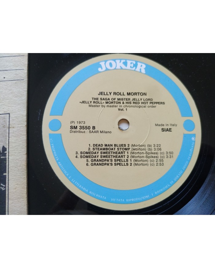 Jelly Roll Morton The Saga of Mister His Red Hot Peppers LP Vinilo 12" VG/VG Am