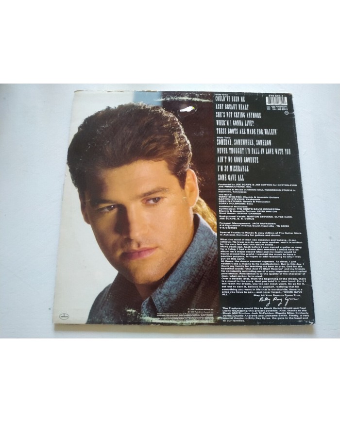 Billy Ray Cyrus Some Gave All Spain First Press 1992 - LP Vinilo 12" G+/VG Am