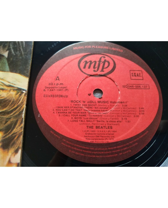 The Beatles Rock N Roll Music Volume I mfp 1981 Spain Edit - LP Vinilo 12" VG/VG