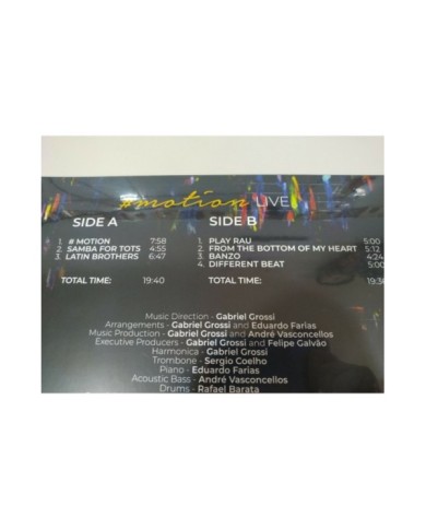 Gabriel Grossi Quintet Motion Live 2019 - LP Vinilo 12" Nuevo - 4T