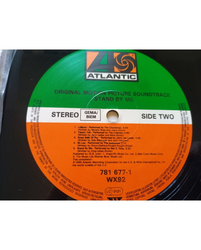 Stand By Me Soundtrack Atlantic 1986 German Press WX92 - LP Vinilo 12" VG/VG Am