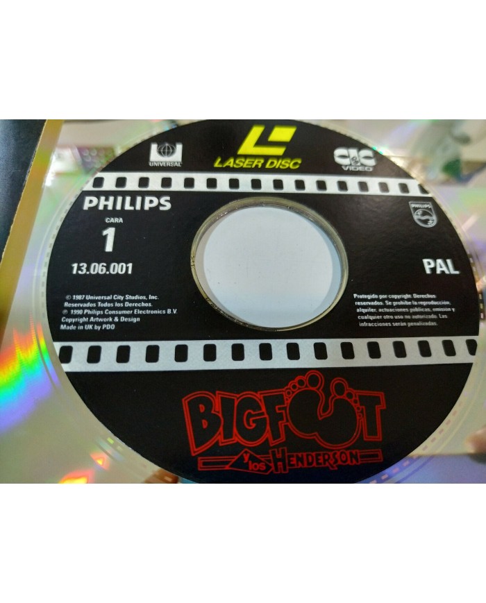 Bigfoot y los Henderson William Dear - Laserdisc LD ESPA?OL Bigfoot y los Henderson William Dear - Laserdisc LD ESPA?OL