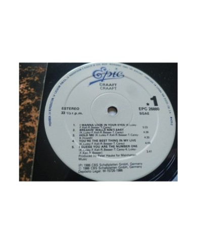 Craaft Craaft EPC 26880 Heavy Metal 1986 First Press - LP Vinilo 12" VG/VG Mg Am