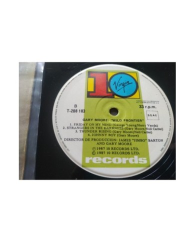 Gary Moore Wild Frontier T-208183 1987 First Press - LP Vinilo 12" VG/VG Mg