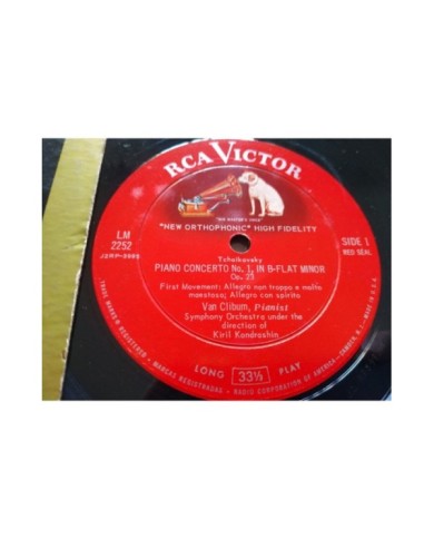 Van Cliburn Tchaikovsky Kondrashin LM-2252 1958 RCA USA - LP 12" Vinilo VG/VG