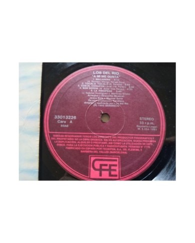 Los Del Rio A Mi Me Gusta Incluye Macarena 1993 CFE - LP Vinilo 12" VG/VG 3T