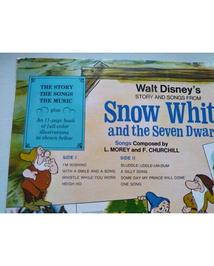 Snow White Seven Dwarfs Soundtrack V.O. Walt Disney 3906 - LP Vinilo 12" VG/VG