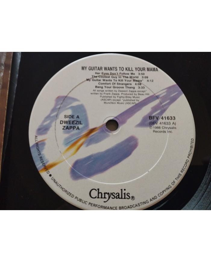 Dweezil Zappa My Guitar Wants To Kill Your Mama 1988 - LP Vinilo 12" VG+/VG+ 4T