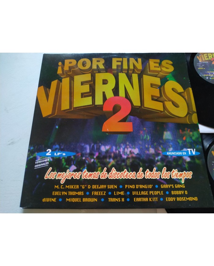 ? Por Fin Es Viernes ! Pino D?Angio Lime Max Music 1992 2 x LP Vinilo 12" VG/VG