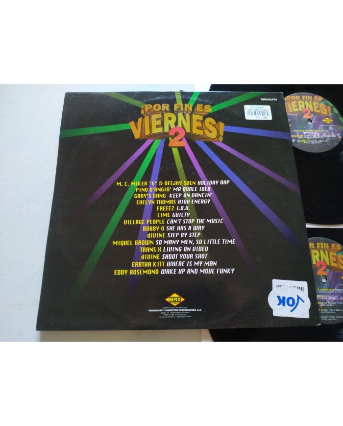 ? Por Fin Es Viernes ! Pino D?Angio Lime Max Music 1992 2 x LP Vinilo 12" VG/VG