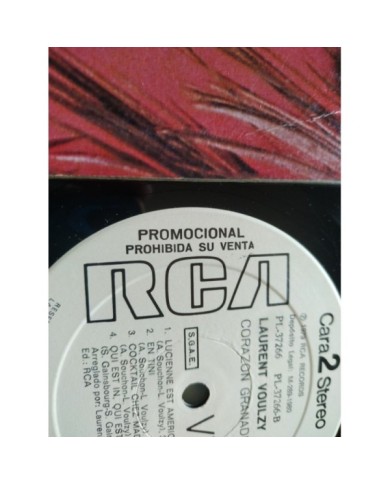 Laurent Voulzy Corazon Granadin RCA Promo PL-37266 1979 - LP 12" Vinilo VG/VG Am Laurent Voulzy Corazon Granadin RCA Promo PL-37266 1979 - LP 12" Vinilo VG/VG Am