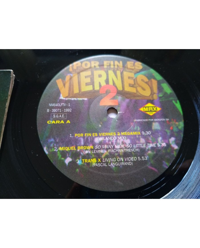 ? Por Fin Es Viernes ! Pino D?Angio Lime Max Music 1992 2 x LP Vinilo 12" VG/VG