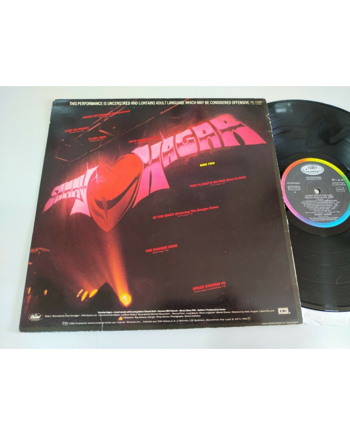 Sammy Hagar Live 1980 Capitol Spain Edition 1983 - LP Vinilo 12" VG/VG - 2T