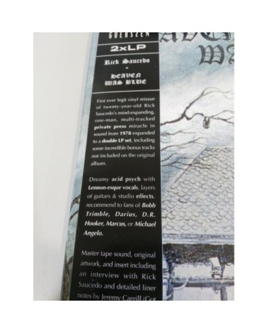 RICK SAUCEDO HEAVEN WAS BLUE LP VINILO VINYL 12" 2014 SPANISH EDIT Nuevo - 4T