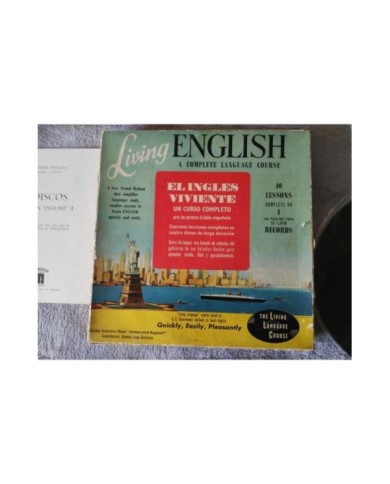 LIVING ENGLISH 40 LESSONS CURSO INGLES - 4 X LP 10" VINILO VINYL G+/VG 1957