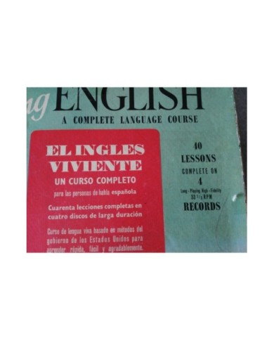 LIVING ENGLISH 40 LESSONS CURSO INGLES - 4 X LP 10" VINILO VINYL G+/VG 1957