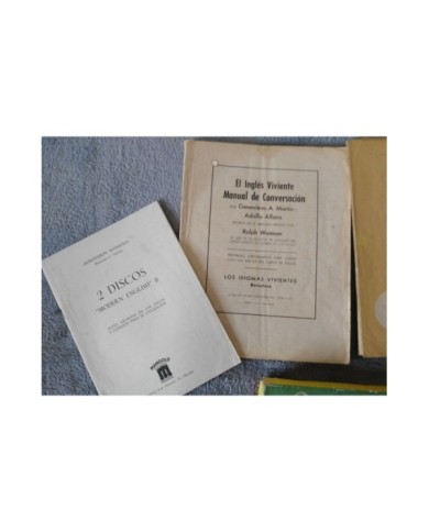 LIVING ENGLISH 40 LESSONS CURSO INGLES - 4 X LP 10" VINILO VINYL G+/VG 1957