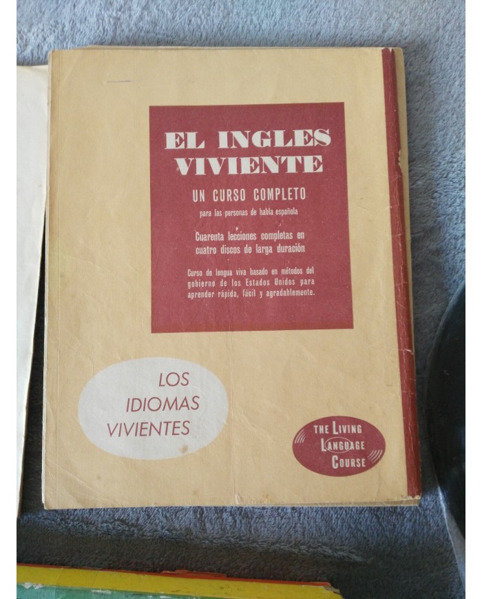 LIVING ENGLISH 40 LESSONS CURSO INGLES - 4 X LP 10" VINILO VINYL G+/VG 1957