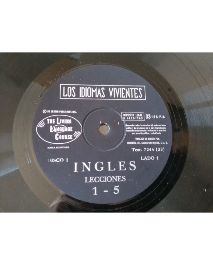 LIVING ENGLISH 40 LESSONS CURSO INGLES - 4 X LP 10" VINILO VINYL G+/VG 1957