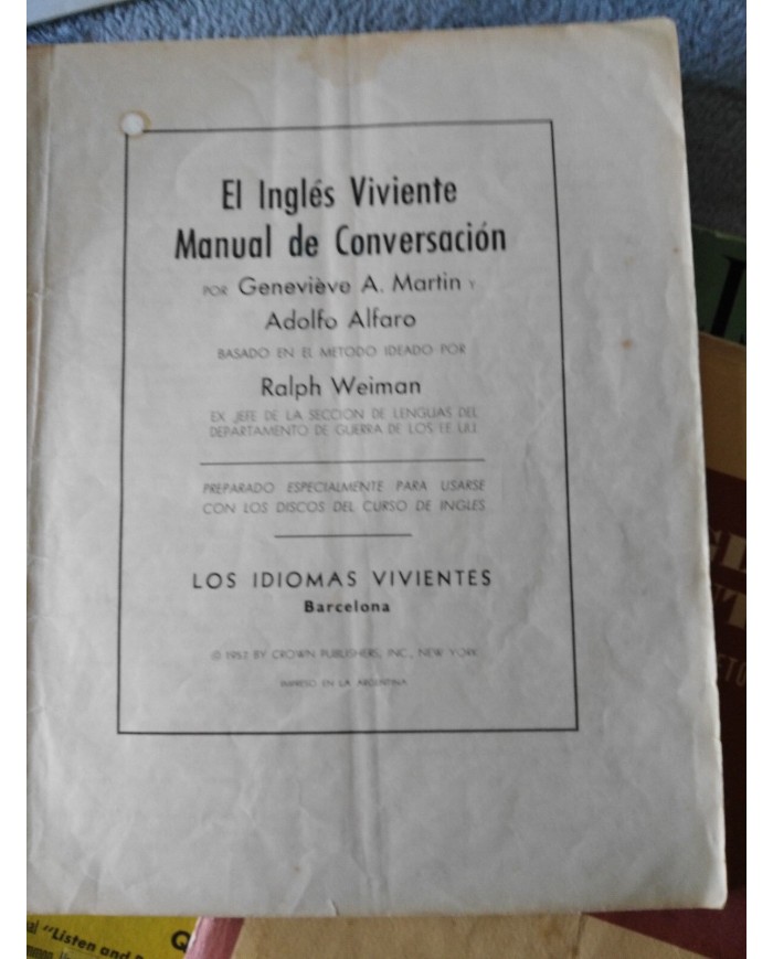 LIVING ENGLISH 40 LESSONS CURSO INGLES - 4 X LP 10" VINILO VINYL G+/VG 1957